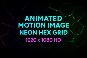 Animated Motion Image Neon Hex Grid - Etsy