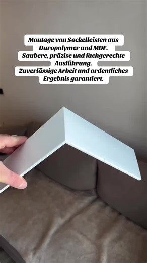 Installation of Baseboards from Duropolymer and MDF