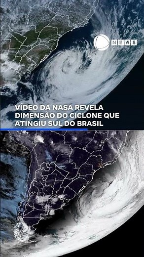 Vídeo da NASA revela dimensão de ciclone. 📲 #RecordNews