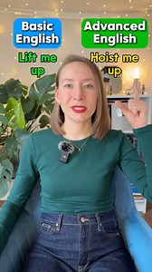 Basic English vs. Advanced English | American English 🇺🇸 Lift me up = Hoist me up Do you understand? = Got it? It’s not my problem = None of my concern #LearnEnglish #EnglishVocabulary #ImproveYourEnglish #EnglishPractice #SpeakEnglish #EnglishLearningTips #EnglishListening #PhrasalVerbs #EnglishIdioms #EnglishPhrases #BasicVsSpoken #ImproveYourEnglish #English #StudyEnglish | Alina.talks.English