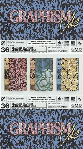 36 Seamless Vector Graphism Patterns Vol.02 Graphic Download