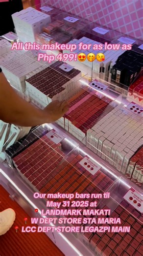 Besties, come and visit Ever Bilena's Makeup Bar! 🎀🌸💗Fit all your fave EB products in one goodie bag for only Php 499 (medium bag), Php 599 (large bag), Php 999 (XL bag)Running in THREE locations this month! 📍LANDMARK Makati📍W (Waltermart) Department Store Sta Maria📍 LCC Department Store - Legazpi Main! (Promo available until May 31, 2025 ONLY!) 💋😍#EverBilena #ForEveryBeauty | Ever Bilena Cosmetics