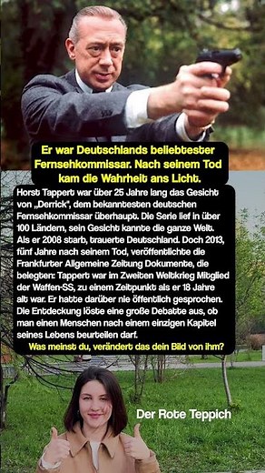 Horst Tappert: Die Wahrheit über Derrick, die niemand kommen sah. #derroteteppich #legende