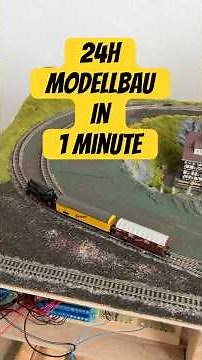 24 Hours of Model Train Building in 1 Minute! 🚂 #modelrailroad #1to160 #h0 #modelrailway