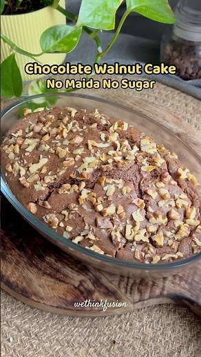 Healthy Chocolate Walnut Cake | No maida No sugar cake | Helathy chocolate cake recipes