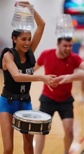 One-Legged Water Bucket Drum Relay Disaster