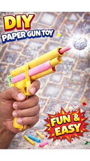 DIY Matchbox Gun 😨 | How to Make Powerful Paper Gun at Home #Shorts #papercrafts #craft