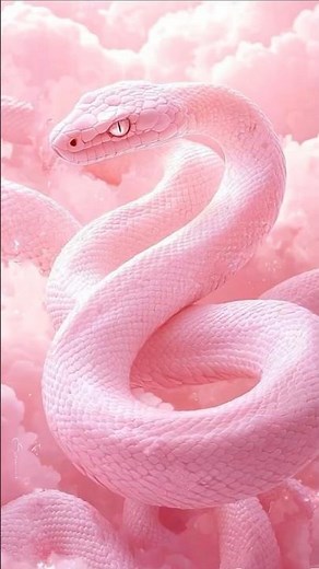 🐍 Pink snake transforming into a mysterious beauty ✨