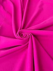 Stretch Crepe Fabric - Versatile Polyester Cloth by The Yard with 2-Way Stretch - Ideal for Dresses, Gowns, Pants, Drapes, and Backdrops - 1 Yard (Fuchsia)