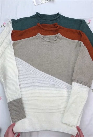 Women's color-block drop-shoulder sweater—absolutely obsessed with this relaxed silhouette😩 The drop-shoulder design gives it that perfect laid-back vibe. #colorblocksweater #dropshoulder #knitwear #fallfashion #casualoutfit #sweater #sweaterweather #colorblocksweater #sweaterstyle #halloweencostume #tiktokshopbacktoschool #Dealsforyoudays #tiktokshoplabordaysale #TikTokShopRestock #tiktokshopfalldealsforyou #TikTokShopCreatorPicks #BlackFridavStyleSteals #TikTokShopBlackFriday #TikTokShopCyber