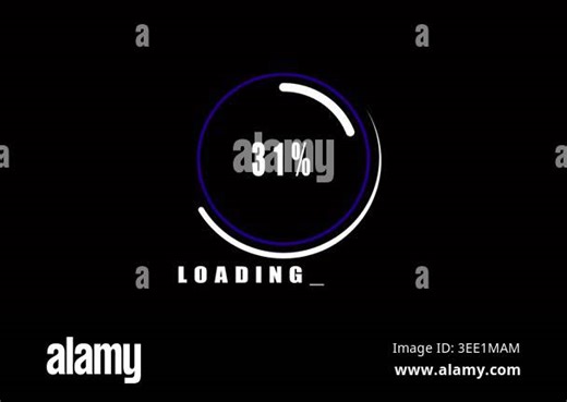 Animated loading circle 81 percent complete progress bar digital interface technology modern design. Loading screen animation 81 percent complete progress bar animated loading Stock Video Footage - Alamy