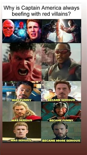 Captain America vs Red Villains 😂 | MCU Funny Meme | Avengers Evolution #mcu #marvelhero #ironman