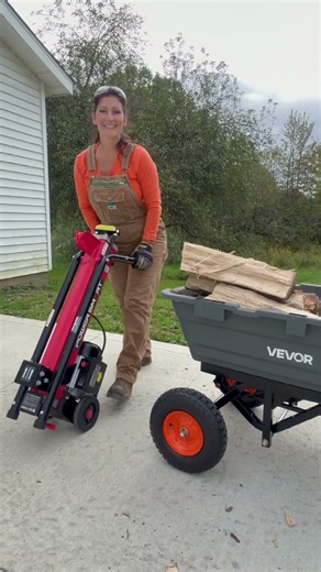 PowerSmart 6.5 Ton Electric Log Splitter Gets it DONE!