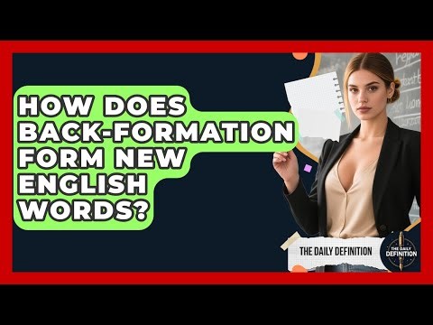 How Does Back-formation Form New English Words? - The Daily Definition