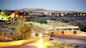 Guy colored this night vision Footage of beautiful landscape