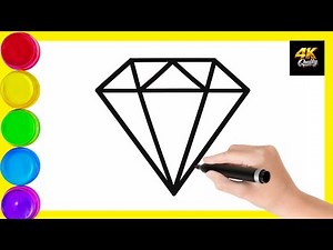 "Diamond drawing for Beginners | Easy Step by Step” | By Marker Art YT | Day #21