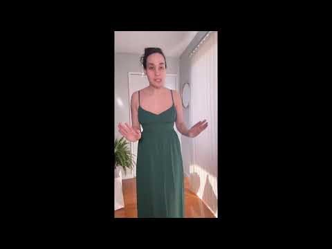 David's Bridal Chiffon Spaghetti Strap A-Line Dress with Slit