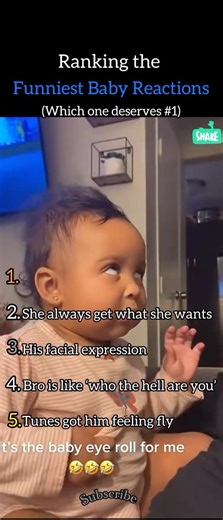 Ranking the funniest baby reactions