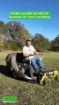 RYOBI'S 80V HP Brushless 42” Zero Turn Riding and bagger