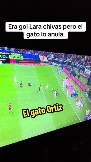 El gato Ortiz anula gol de chivas vs Atlas hoy en vivo #atlas #chivas #clasicotapatio #futbol @