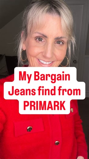 Hazel Martin | Irish Fashion Blogger on Instagram: "I always find it so hard to get a nice pair of jeans particularly because of the leg length, but These fab Tapered High Waist Jeans are perfect and tick all the boxes, they are new stock @primark @prmrk.mullingar The Fab Red Cardi is also Primark ❤️ I will share both labels in my stories x . . . . . . . . . #redcardigan #jeansstyle #barrellegjeans #primark"