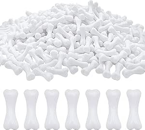 XIPEGPA 400PCS Mini Skeleton Bones Plastic Bones White Fake Bone Small Miniatures Bone for Crafts Decor Skeleton Party Supplies