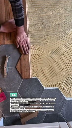 Perfect Wood to Tile Transition Install | Satisfying Flooring Work #flooring #woodwork #tile