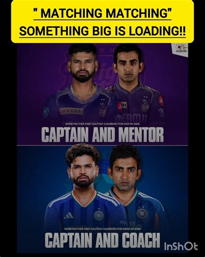 CAPTAIN & MENTOR ARE SAME AGAIN FOR INDIA #ipl #cricket #indiacricket #shreyasiyer