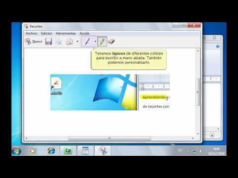 Curso de Windows 7 La herramienta recortes.