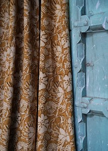 Yellow Curtain Panel Window Curtain Treatment Mustard Printed Home Living Houseware, One Panel - Hope Floral Drape - Etsy