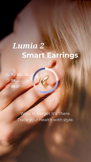 Health tracking you’ll want to wear ✨ Meet Lumia 2: a smart earring back that tracks your health quietly in the background. • Blood flow insights for clarity 🧠 • Core health essentials, tracked automatically • Temperature trends 🌙 • Cycle awareness through monthly pattern insights • Comfortable 24/7 wear • Swappable battery for uninterrupted tracking 🔋 • More accurate tracking from the ear 👂 • Wear it with Lumia earrings or your own | Lumia Health