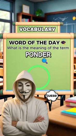 💬 What does Ponder mean? 👉 Ponder means to think about something carefully and deeply 🤔 🧠 Examples: 1️⃣ She sat by the window to ponder her next move. 2️⃣ He pondered the meaning of the book late into the night. 📌 Ponder is often used when someone wants to reflect, consider, or think deeply about ideas, choices, or situations. #wordsandtheirmeaning #pondermeaning #ponder #wordmeaning #englishvocabulary | Arenar Study Foundation