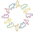 Animal-shaped rubber bands