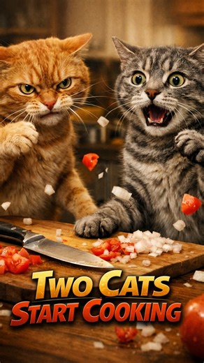 Salman Ali on Instagram: "At first it’s onions vs tomatoes. Then it’s chef vs chef. And suddenly the kitchen turns into a WWE ring. 😭💥 This is what happens when cats take cooking personally. Cute. Chaotic. Completely unhinged. 👇 Engage the algorithm Comment “TEAM GINGER” 🧡 or “TEAM GREY” 🩶 Tag a friend who would 100% fight in the kitchen Save this for your daily dose of cat chaos 🐾"