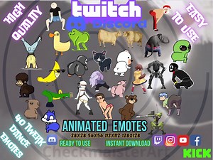 40 Animated Twerk Emotes: Twitch/discord/youtube Memes (instant Download), Funny Dance Stickers - Etsy