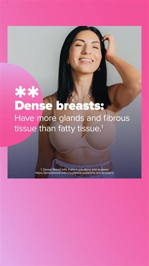Big or small, perky or not—you can’t see or feel if you have dense breasts, but it affects your breast cancer risk.(2) That’s why knowing your status with a mammogram is so important! #BustTheMyth | Hologic 3D Mammogram