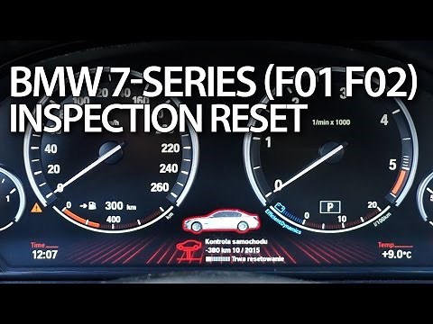 BMW 7-Series service reminder reset (F01 F02)