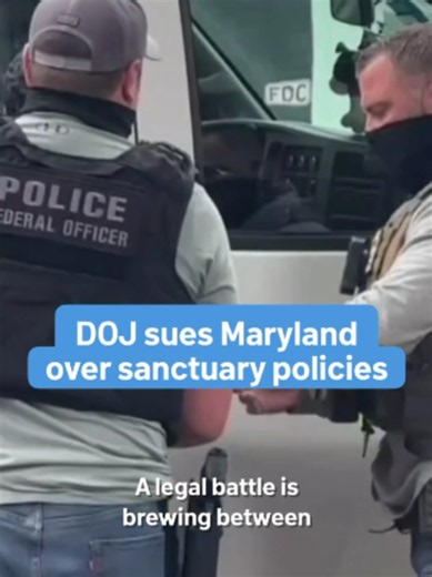 The Department of Justice is suing Maryland over the state’s new Community Trust Act, which restricts state and local law enforcement from cooperating with federal immigration officers. The DOJ argues the act interferes with the administration's immigration crackdown. Gov. Wes Moore says the state won’t allow its law enforcement to do immigration work. #maryland #immigration #ice #dmv