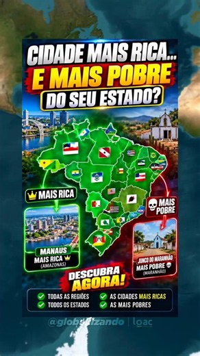 THESE ARE THE RICHEST AND POOREST CITIES IN BRAZIL! 🇧🇷😳