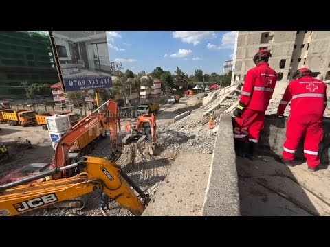 Worker among four waiting for help after calling sister from rubble of collapsed Nairobi building