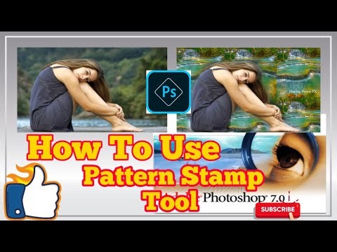 how to use pattern stamp tool in photoshop 7.0//clone stamp tool//