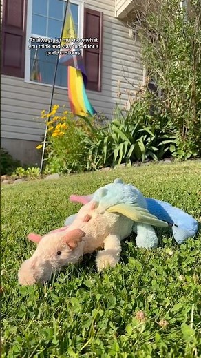 Let’s complete my rainbow pride jellycat dragon 🏳️‍🌈 #jellycat #rainbow #pride #diy #customized