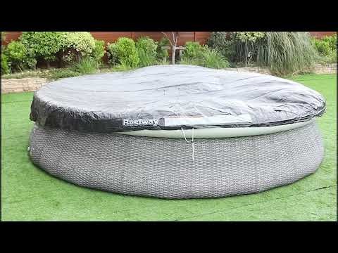 Which is the correct steps to install the pool cover