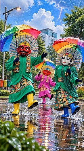 ONDEL ONDEL - LAGU TIK TIK BUNYI HUJAN - ONDEL ONDEL BETAWI #ondelondel #tiktikbunyihujan #short