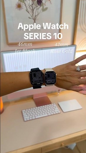 Apple Watch Series 10 Size Comparison! (46mm vs. 42mm, Jet Black & Rose Gold!)
