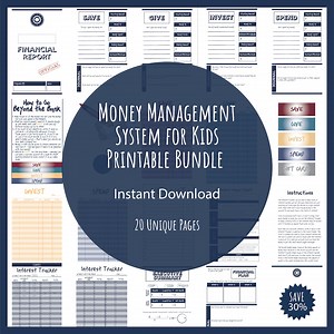 Kids Money Management System PDF, Finance Planner Printable Bundle, Financial Skills Kids, Allowance PDF, Digital Budget, Financial Literacy - Etsy