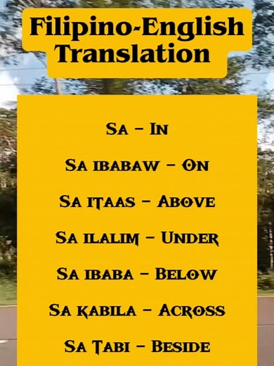 Filipino-English Vocabulary Translation Guide