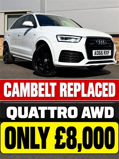 The cambelt is done, it's a Quattro, AND it's only £8,000! 🤯 The ultimate premium SUV deal! 🔥 ✨ Audi Q3 S line Plus Quattro (AWD!) 🛞 Massive 20-inch Alloy Wheels 🚪 Power Tailgate & Tech Pack ✅ Euro 6 ULEZ Compliant (2.0 TDI) 🚨 THE DEALMAKER: Cambelt recently replaced 7 Services! 🔧 Drive away with 12 Months MOT & 6 Months Premium Warranty! 🤝 💰 Just £8,000 💳 Finance from only £177/month! 📍 Mersea Cars, Colchester (No Admin Fees!) 📞 Call us NOW to secure it: 01206 878919 🌐 View the full
