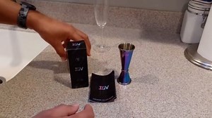 IOV Jigger for Bartending, Professional Double Cocktail Jigger with Recipes Booklet, Japanese Premium 18/8 stainless steel jigger 2 oz 1 oz with Dimensions Inside Measuring Cocktails Jigger-Rainbow