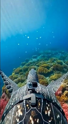 What does a giant Sea Turtle actually see? (POV)